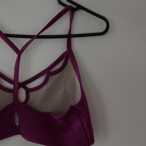 Free People Moonshadow Yoga Sports Bra Fuchsia - Picture 3 of 4